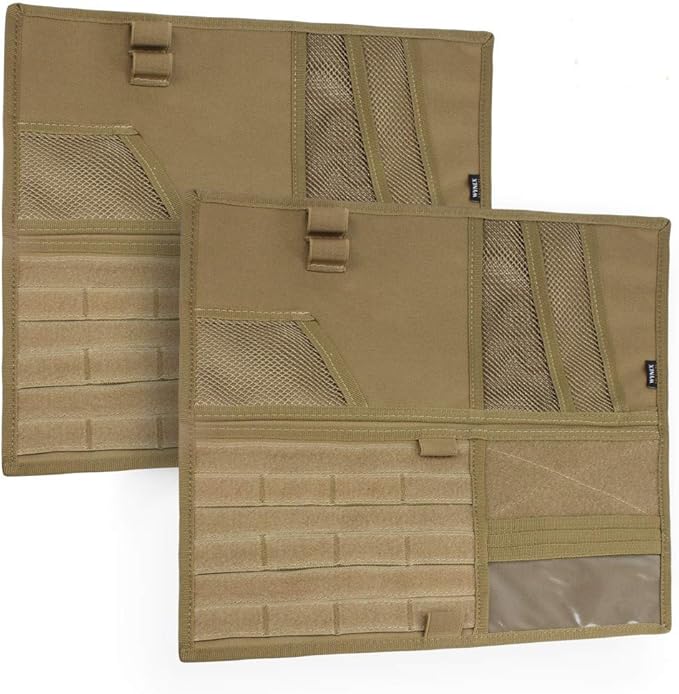 WYNEX Car Sun Visor Organizer with Double-Sided Folding MOLLE Panel, Auto Sun Visor Storage for Essentials & Tactical Gear, Compatible with Cars, Pickup, Trucks, Vans, SUVs