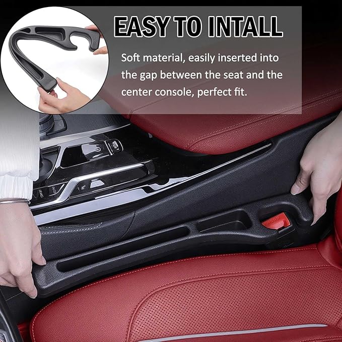 No Drop Seat Guard, Car Seat Gap Filler, Car Gap Filler Organizer, Universal Drop Seat Guards for Cars, Car Accessories Interior Prevent Stop Cellphone Wallet Keys Coins and Card from Dropping