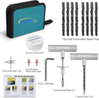 BETOOLL Tire Repair Kit, 24 Pcs Professional Heavy Duty Universal Emergency Flat Tire Repair Kit to Fix Punctures, for car Mo