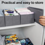 homyfort 12 Pack Dresser Drawer Organizers and Storage Bins for Clothing, Baby Clothes, Bra, Underwear, Socks (Grey)