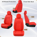 Coverado Leather Seat Covers, Car Seat Cover Front Seats, Waterproof Seat Covers, Luxury Faux Leather Car Seat Protectors, Re