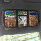 Deer Print Car Sun Visor Organizer 11.81 x 5.9 Inch Car Storage Pouch Holder Multi-Pocket Auto Interior Accessories Pocket Organizer for Card Pen Phone