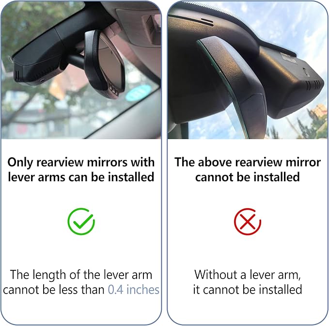 Suitable for PRUVEEO Dash Cam Mount, Aluminum Rearview Mirror Mounting Bracket Kit, Compatible with PRUVEEO D30 Dash Cam D30