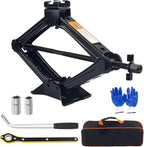 Heavy Duty Scissor Jacks for Car Set,Portable Car Jack Kit Lifts Heights of 3.93 to 15.35 Inch,2 Ton 4409 lbs Tire Jack Kit f