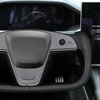 MEWANT Hand Stitched Tesla Model S Yoke Steering Wheel Cover Wrap for Tesla Model S 2021-2023 / Model X 2021-2023 Tesla Yoke Steering Wheel Accessories(3D Style)