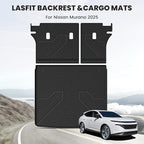 LASFIT Cargo Mat & Backrest Mats for Nissan Murano 2026 2025, All Weather TPE Custom Fit Easy Clean Durable No-Curling Trunk Mat for Murano 2026 2025, Black