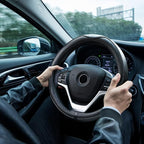 Rueesh Microfiber Leather Steering Wheel Cover Anti-Slip Matte Finish Auto Car Wheel Cover Universal 15 Inch Wheel Cover for 
