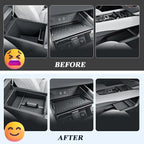 BIBIBO 4Pack for 2025 2026 Nissan Murano Center Console Organizer 2025+ Nissan Murano Console Armrest Tray+Wireless Charging Mat +Under Console Trays 2025 Murano Insert Organizer 2025 Murano