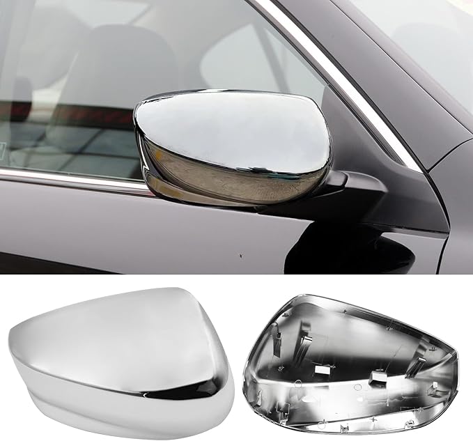 Yumzeco Compatible with Honda Accord Side Mirror Cover Trim 8th Gen 2008 2009 2010 2011 2012, Chrome Door Rearview Mirror Caps acement for Honda Accord W/O Light Hole - Right Passenger Side