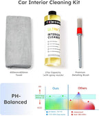 Premium Car Interior Cleaner (17oz Brush + Towel) | Interior Car Cleaner for Leather, Vinyl, Glass & Plastic | Residue-Free M