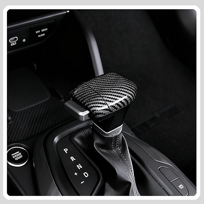 Gear Shift Cover,for 2024-2026 Kia K4/Kia Carnival 2025/k5 2025 /Kia Sorento 2024-2026,Car Center Console Gear Shift Knob Cover Trim Cap - Carbon Fiber