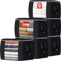 Fab totes 24 Gallons Clothes Storage, Foldable Thick Fabric Blanket Storage Bags, Containers for Organizing Bedroom, Closet, 