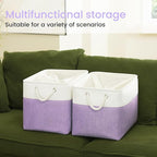 Large Storage Baskets- 16x12x12 inch Storage Bins for Shelves and Closet Organizing, Foldable Fabric Bin for Home Organizatio