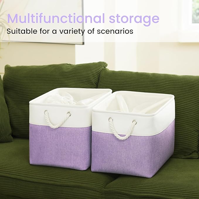 Large Storage Baskets- 16x12x12 inch Storage Bins for Shelves and Closet Organizing, Foldable Fabric Bin for Home Organizatio