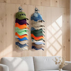 4 Pack Hat Organizer Hat Hook for Wall,Hold up to 40 Hats,Hat Holder with Strong Adhesive and Screws,Cap Holder Hat Hangers f