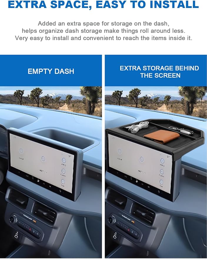 CDEFG for 2026 Ford Maverick Dashboard Storage Tray - Behind Screen Organizer Box 13.2-Inch Screen Dash Tray for 2025 2026 Fo