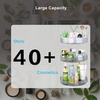 360 Rotating Makeup Organizer, 3 Tier Large Capacity Lazy Susan Bathroom Counter Organizer, Skincare Organizers, Spinning Per