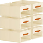 Homsorout Drawer Organizers and Storage - 6 Pack Foldable Pants Organizer with Clear Window & Handles, Fabric Closet Organize