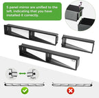 10L0L Universal Golf Cart 5 Panel Mirror for Yamaha EZGO Club Car, Eliminate Blind Spots Wide Angle Rear View Mirror