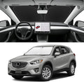 Custom Fit Windshield Sun Shade for Mazda CX5 2013-2016, Blocks UV & Heat, Front Window Sunshade Accessories, Easy Fold & Store Keep Your Car Cooler