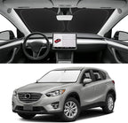 Custom Fit Windshield Sun Shade for Mazda CX5 2013-2016, Blocks UV & Heat, Front Window Sunshade Accessories, Easy Fold & Store Keep Your Car Cooler
