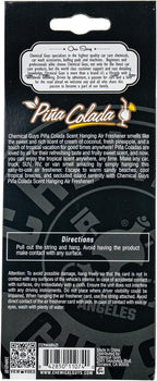 Chemical Guys Car Fresheners, Hanging Air Fresheners - Pina Colada Scent for Cars, Trucks, SUVs, RVs, Home, Office, Work, Dor