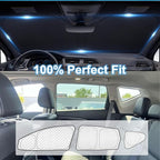 KMF 8pcs Thicken Sun Shades for Nissan Murano 2015-2024 Accessories, Full Car Window Covers Sunshade for Windshield Side Rear, UV Block and Blackout Privacy for Car Camping Outdoor