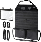 WYNEX Car Seat Organizer, Molle Backseat Cover Organizer Protector with Sling Rack, Visual Pocket and Patch, Universal Vehicle Fits for F150, Jeeps, Pickups & Trucks for Road Trips