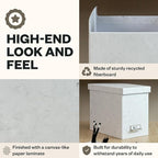 Bigso John Fiberboard Label Frame Desktop File Storage Box - Document Organizer for Important Paperwork - Durable Hanging Fil