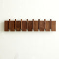 QUELLANCE Wood Coat Rack Wall Mount, Coat Hooks Hanger Wall Mounted, Heavy Duty Wall Coat Rack with 8 Hooks for Hanging Coats