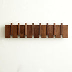 QUELLANCE Wood Coat Rack Wall Mount, Coat Hooks Hanger Wall Mounted, Heavy Duty Wall Coat Rack with 8 Hooks for Hanging Coats