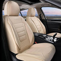 Coverado Car Seat Covers Front Seats, Car Seat Cover Beige, Car Seat Protector, Car Seat Cushion Nappa Leather, 2-Pack Waterp