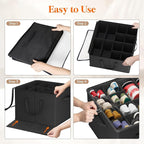 Lifewit Shoe Storage Organizer for Closet, Fabric Large Shoe Box Storage Containers with Clear Cover, Foldable Bins for Boots
