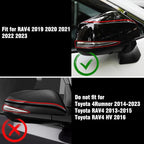 Moonlinks Compatible with Toyota RAV4 2019 2020 2021 2022 2023 2024 Right Side Mirror Cover Replacement, Glossy Black Right Passenger Side Door Rearview Mirror CapTrim for RAV4 RH