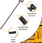 HUHOLE 25 Pack Black Pegboard Hooks 10 Inch – Heavy Duty Metal L-Hooks for 1/4" Peg Board – Garage Tool Organizer, Retail Dis