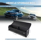 Car Trunk Organizer for Honda CR-V 2017-2022, Collapsible Sturdy Trunk Storage Container with Lid and Handle Large Leather Car