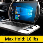 Cutequeen 2-in-1 Car Steering Wheel Desk - Portable Auto Laptop Tray & Eating Table for Most Vehicles, Durable Multi-Functional Travel Workstation with Cup Holder for Commuters and Road Trips, Black