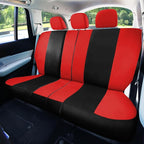 FH Group Car Seat Covers Rear Set Cloth - Universal Fit Automotive Seat Covers, Low Back Front Seat Covers, Solid Back Seat C