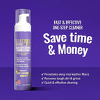 Leather CPR Heavy Duty Leather Foaming Cleaner - 8 oz (2 Pack) - Car Interior Cleaner For Heavy Dirt & Grime, Heavily Soiled 