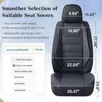 Coverado Car Seat Covers, Front Covers for Cars, Car Seat Cover Front Seats, Car Seat Protector Waterproof, Leather Car Seat 