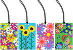 R. Nichols Garden Luggage Tag Set - Sturdy Waterproof Plastic Travel Labels for Baggage, Suitcases, Backpacks, and Diaper Bag