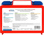 Be Smart Get Prepared 180 Piece First Aid Kit: Clean, Treat, Protect Minor Cuts, Scrapes. Home, Office, Car, School, Business