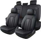 Car Seat Covers Full Set, Leather Seat Covers for Cars, Waterproof Car Seat Protector,Non-Slip Car Interior Covers ，Automotiv