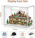 Freebat Stackable Storage Bins,Clear Acrylic Display Case, Acrylic Boxes with Lids, Stackable Storage for Handbags & Purse, M