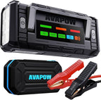AVAPOW TJ68 10000A Battery Jump Starter Portable with 4 HD Display PD 65W Dual-Way Fast Charging,12V Jump Box, Car Battery