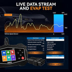 Enhanced OBD2 Scanner Diagnostic Tool - Check Engine Code Reader with Battery Tester, EVAP, Live Data, Mode 6/8, Professional