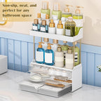 caktraie 12.2" W Makeup Organizer Drawers - 5 Tiers Bathroom Counter Organizer, Cosmetic Storage Drawer for Dresser Counterto