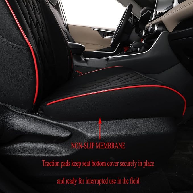 EKR Rav4 Seat Covers Custom Fit for Toyota Rav4 (Hybrid) LE/XLE Premium 2026, Leather Car Seat Cover Full Set for SUV,Faux Le