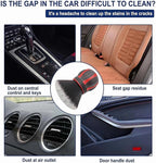 AUCELI Car Detailing Brush, Ultra Soft Auto Interior Dusting Brush with Storage Rack, Car XL Synthetic Brush Cleaning Tool, U