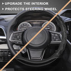 GIANT PANDA Steering Wheel Cover for Subaru Forester, Car Steering Wheel Cover for Subaru Outback and Crosstrek - Black